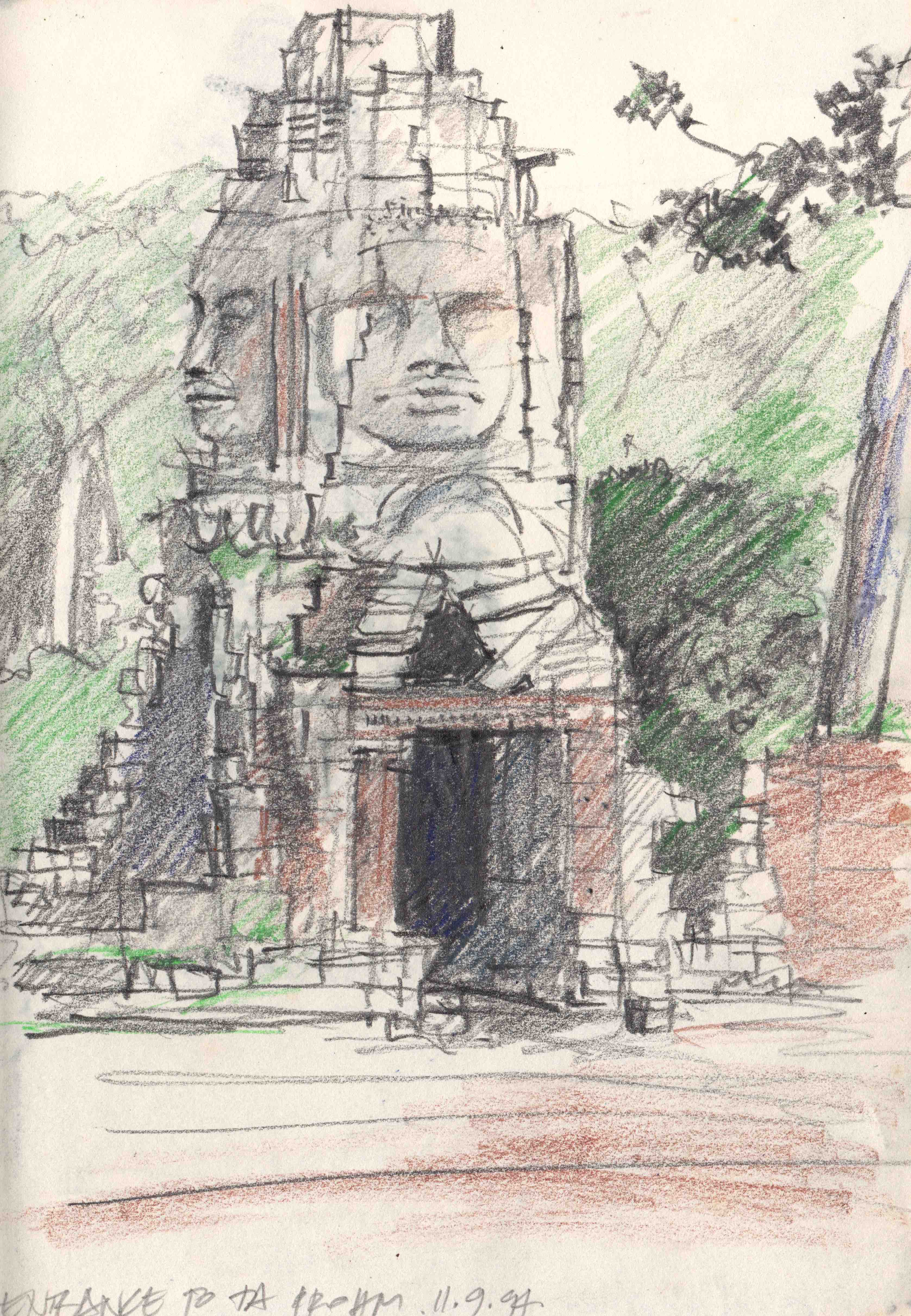 CMB.entrance to ta prohm 940911-2