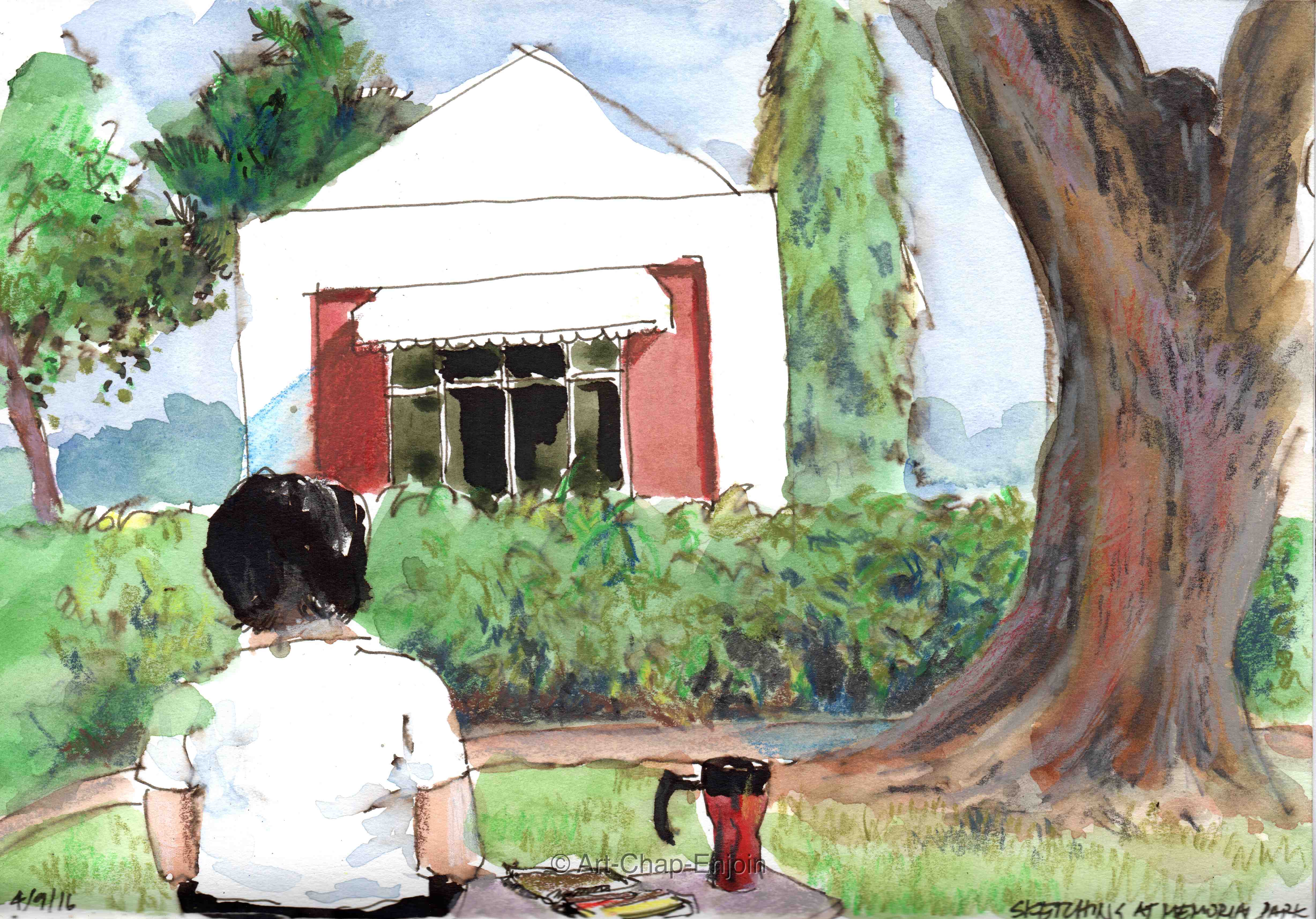 ACE.155-sketching at memorial park 160904-2-wm